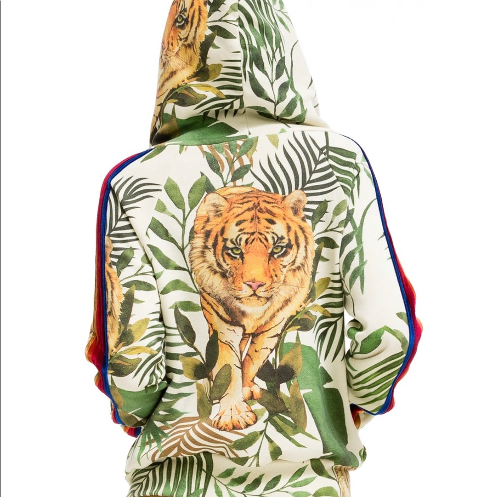 NWT AVIATOR NATION Jungle Tiger Hoodie M Medium